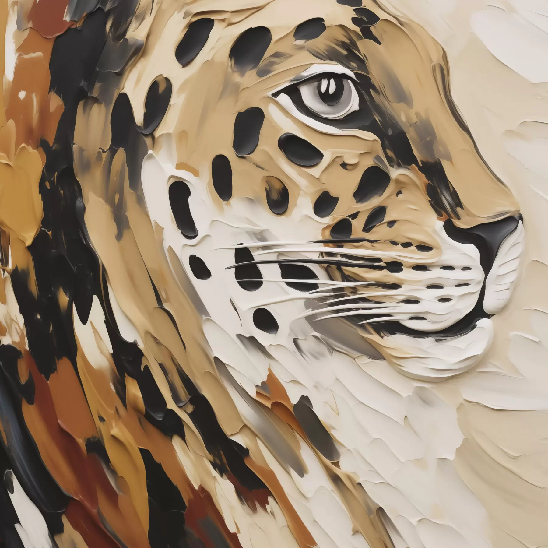 wall murals Abstract leopard, imitation of painting s49751