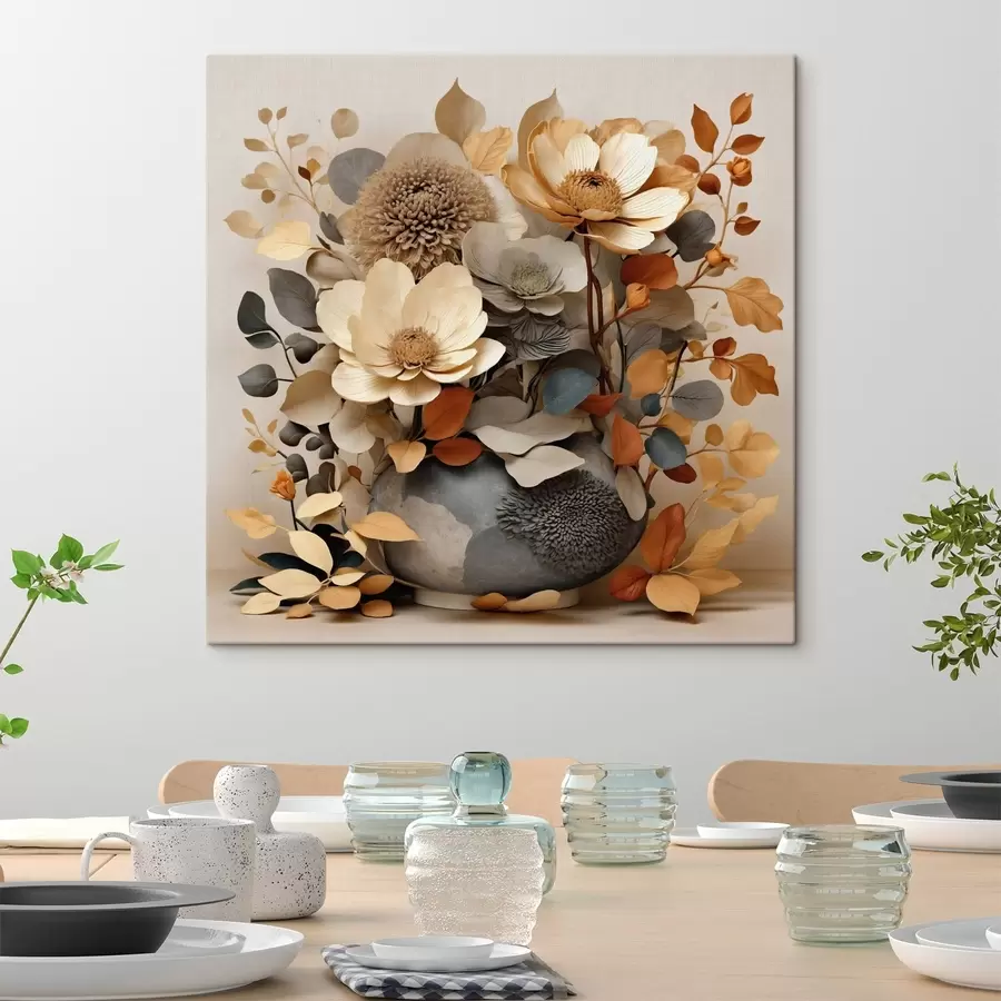 murales Arreglo floral en un jarrón decorativo s49362