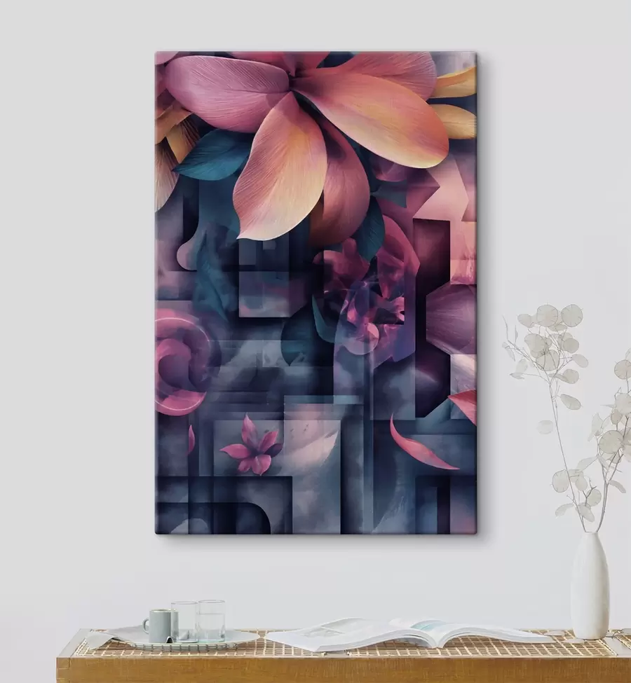 murales Flores tropicales moradas s49730
