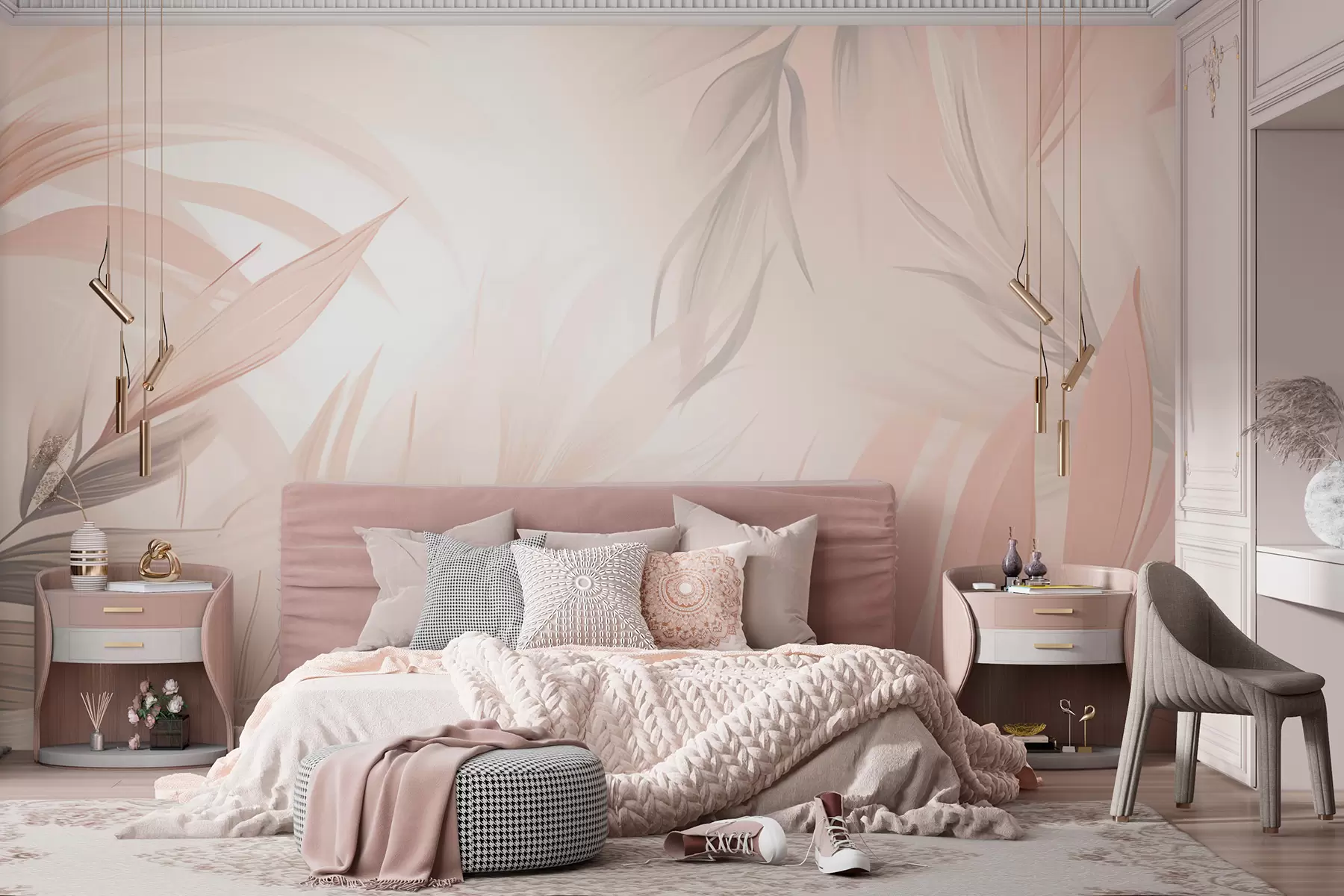 Wall Mural Photo Wallpaper Pointed leaves w05742