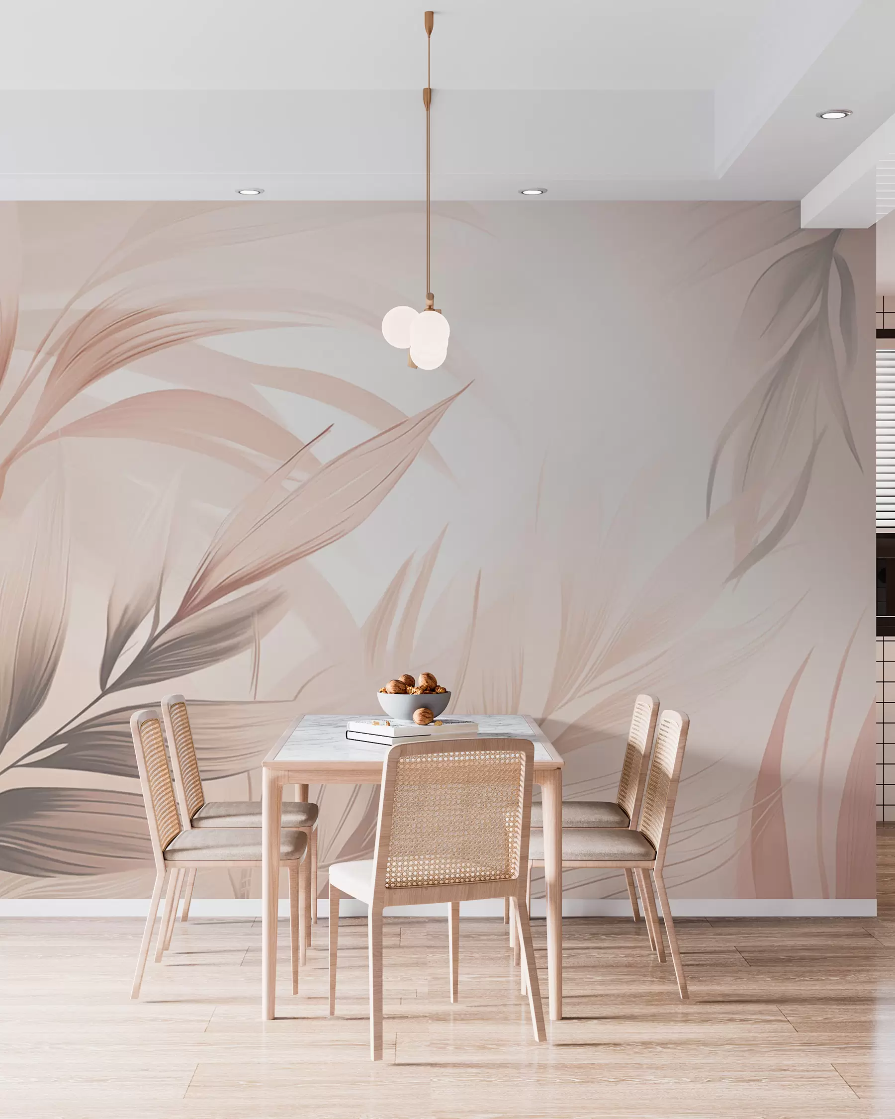 wall murals Pointed leaves w05742
