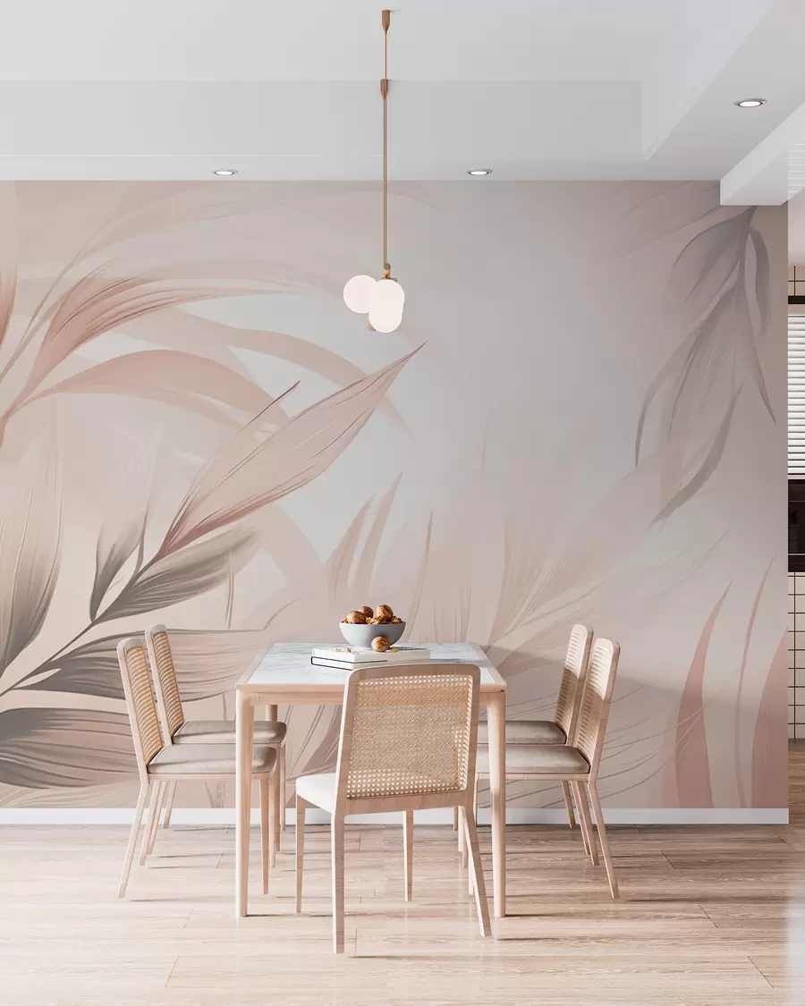 peintures murales Feuilles pointues w05742