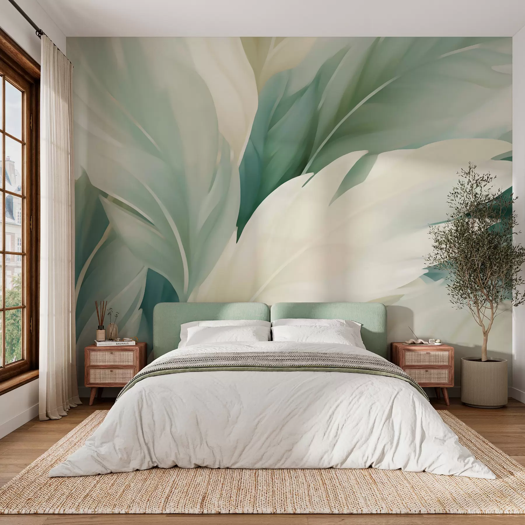 wall murals Pointed leaves w05744