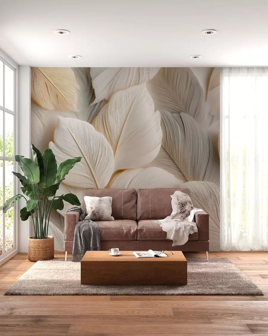 wall murals Pointed leaves w05747