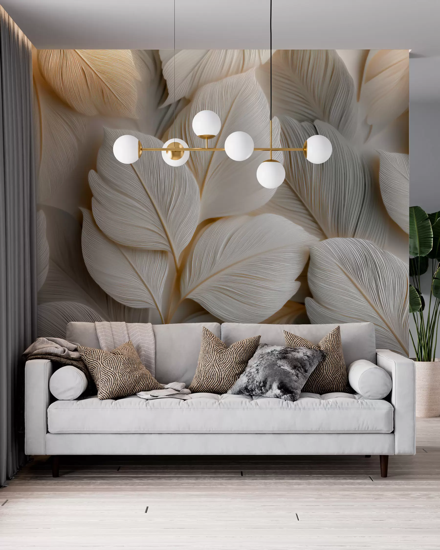 Wall Mural Photo Wallpaper Pointed leaves w05747