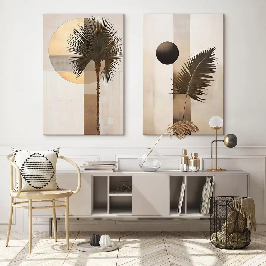murales Abstracciones con hojas tropicales m30550