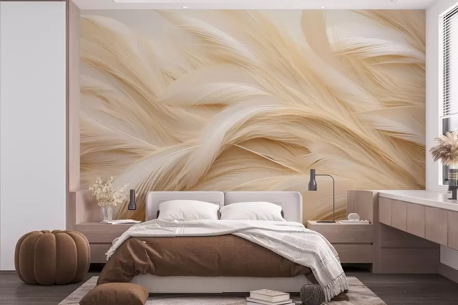 murales plumas delicadas w05718