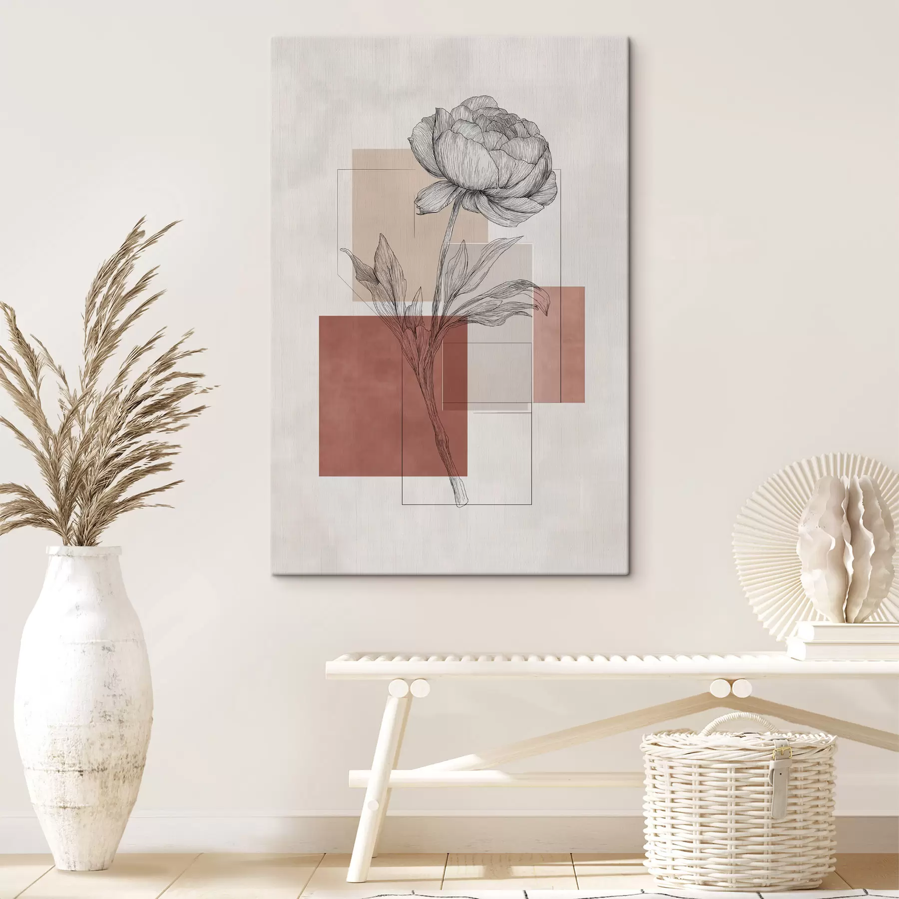 wall murals Peony Geometry s49841
