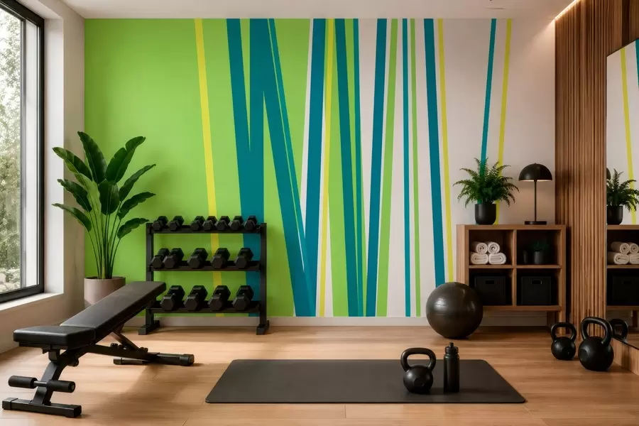 wall murals a vibrant, abstract stripe w05749