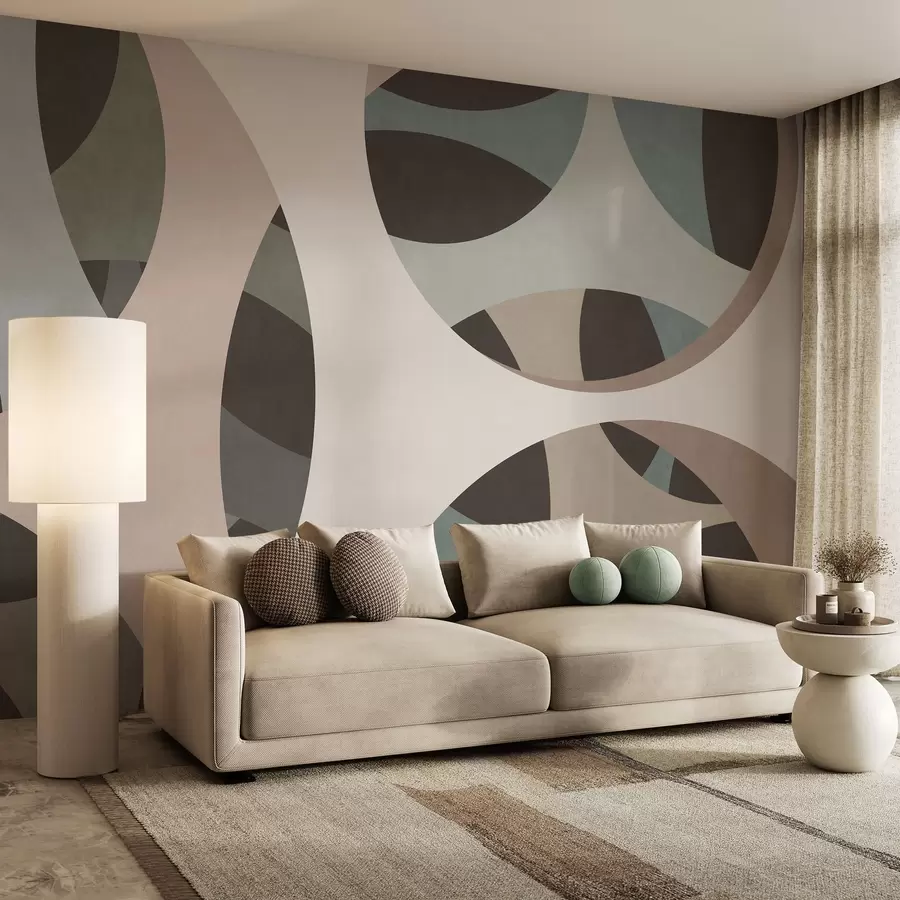 wall murals contemporary textural abstraction in shades of beige and natural tones w05751v1