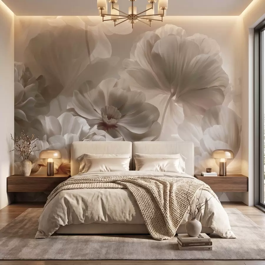 Wall Mural Photo Wallpaper Abstract cream magnolia petals w09937