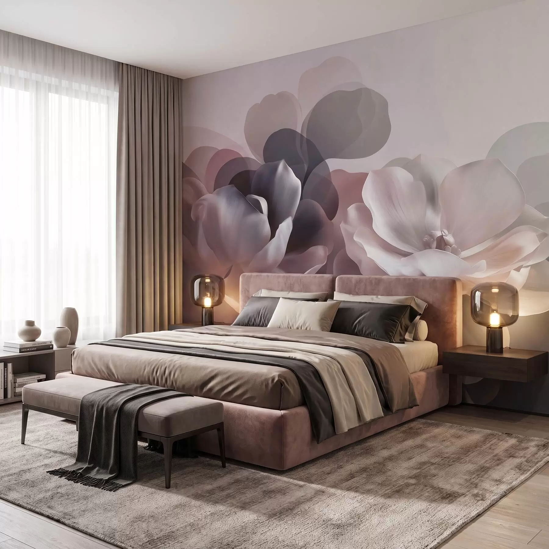 wall murals Abstract magnolia floral composition w09930