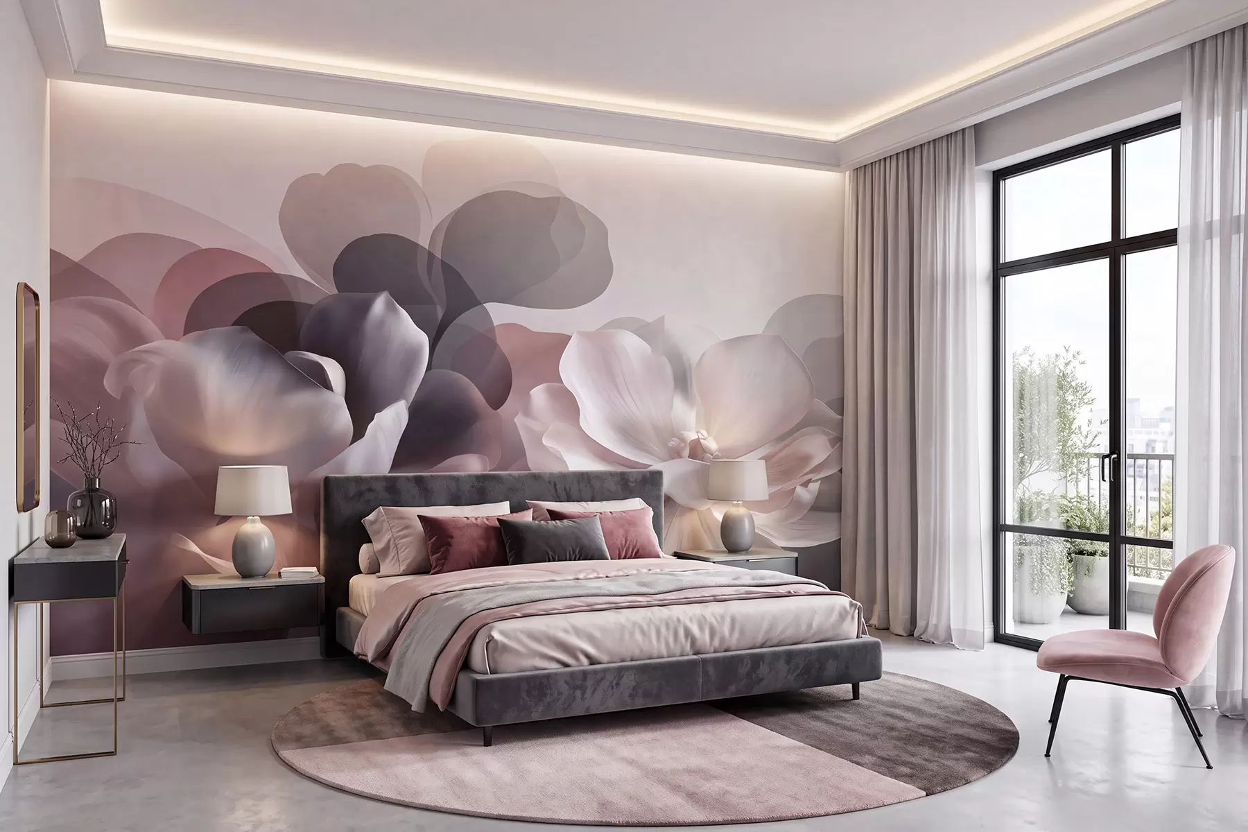 Wall Mural Photo Wallpaper Abstract magnolia floral composition w09930