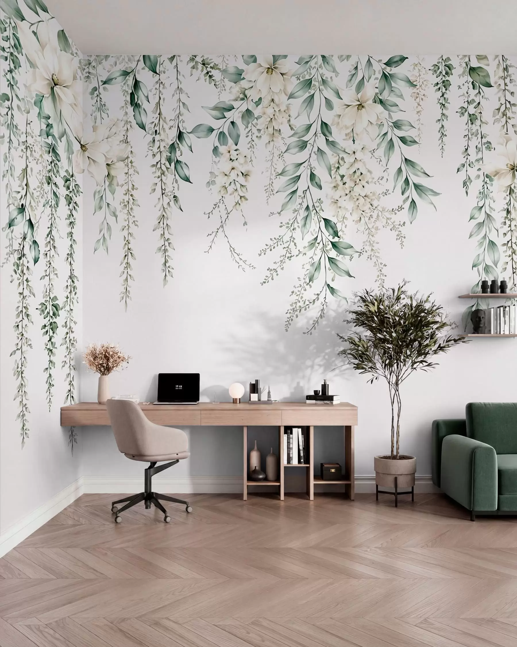 wall murals Hanging Blossom Trails w05736
