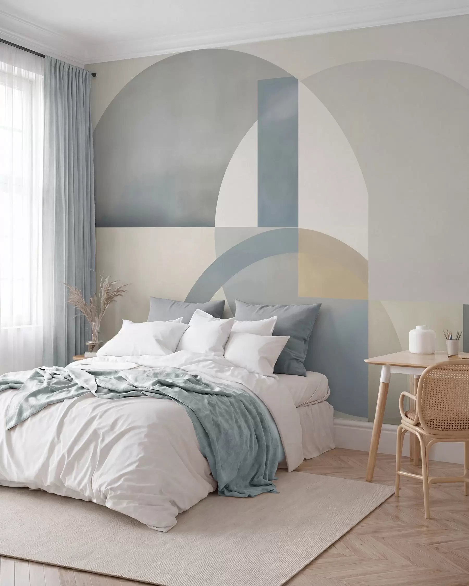 wall murals Geometric abstraction with texture imitation w05778