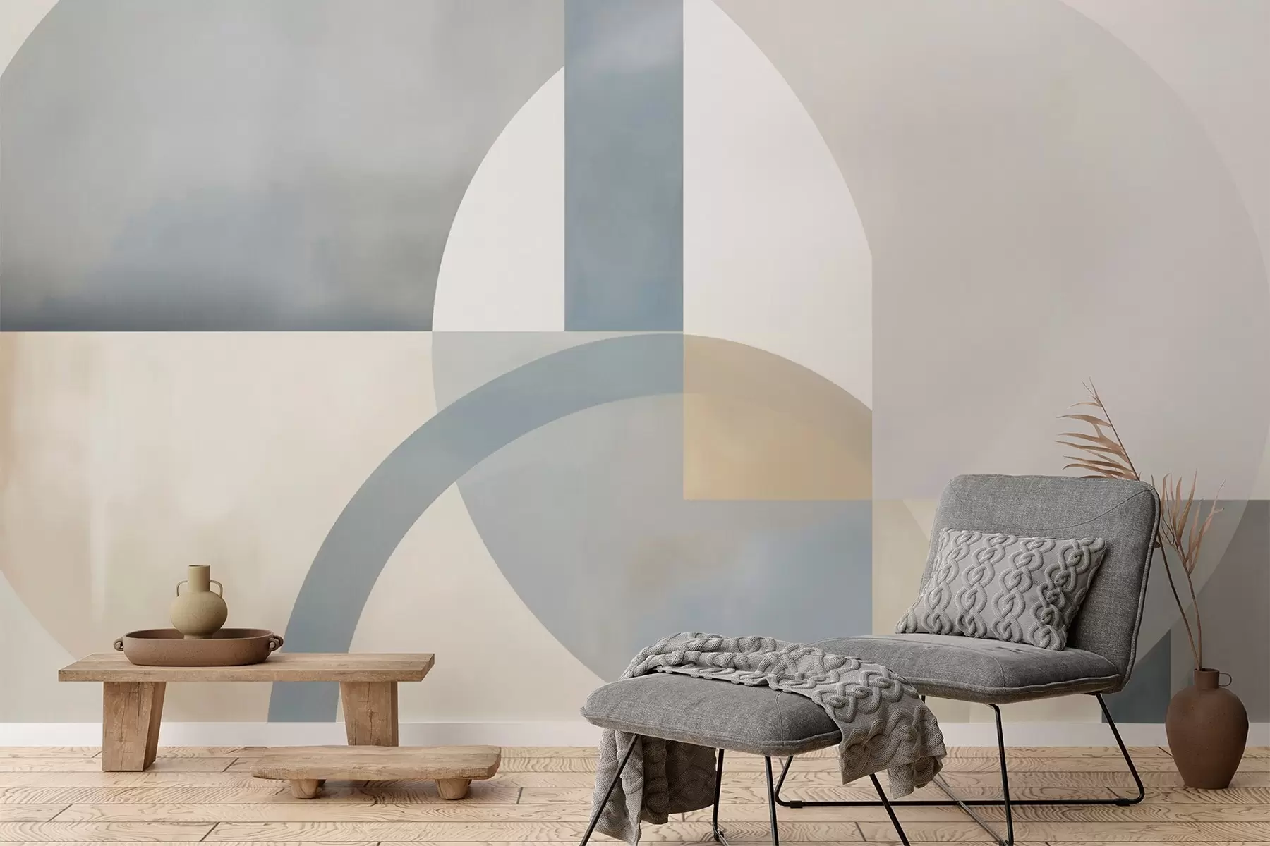 Wall Mural Photo Wallpaper Geometric abstraction with texture imitation w05778