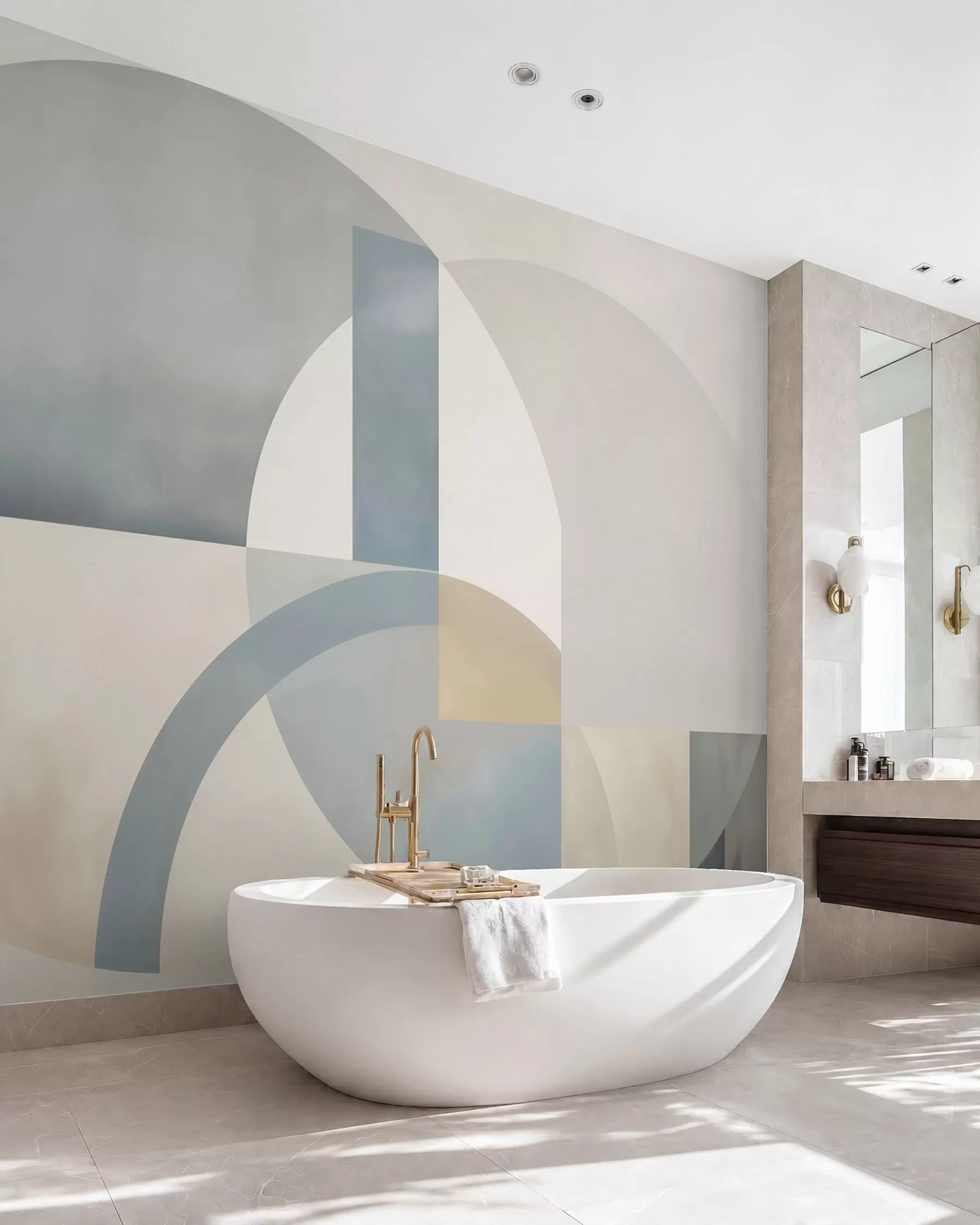 wall murals Geometric abstraction with texture imitation w05778