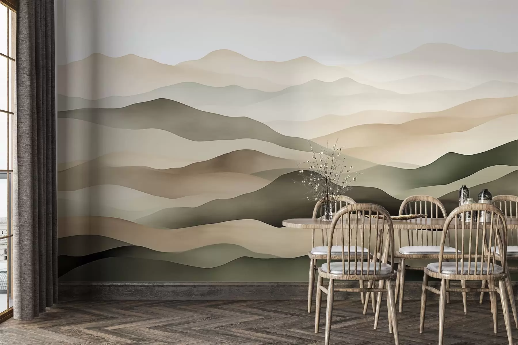 peintures murales Horizons brumeux w09971