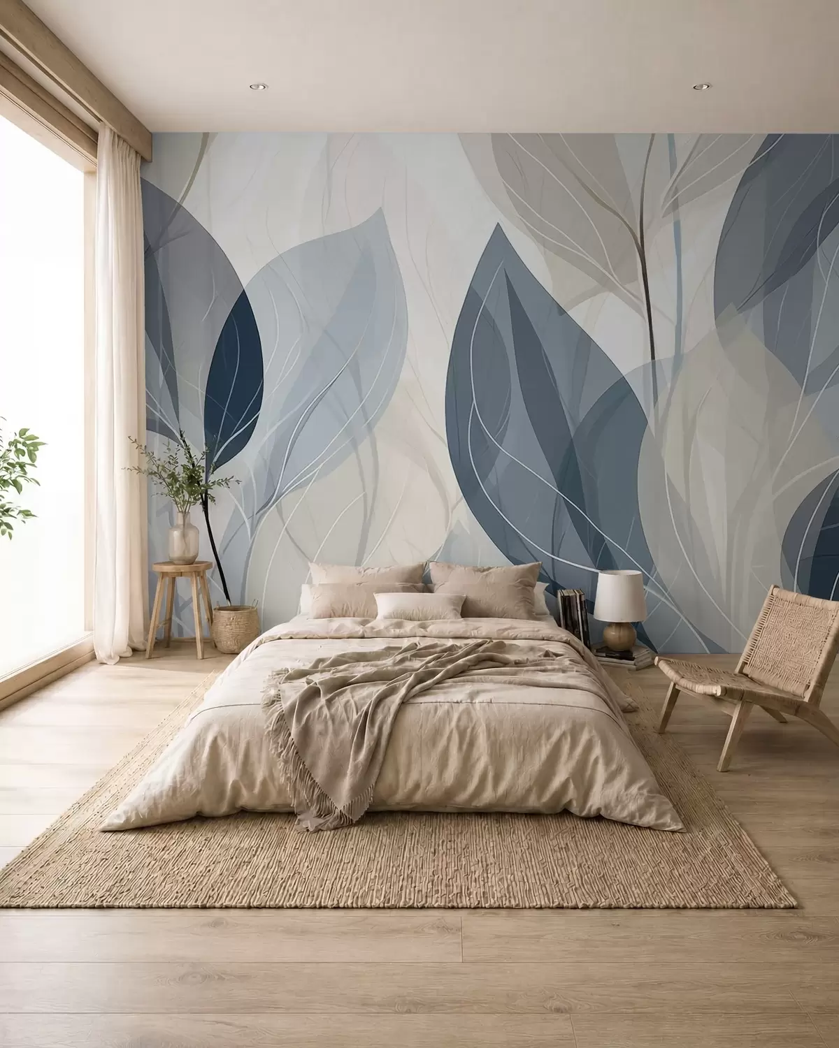 peintures murales Les feuilles murmurantes w09970