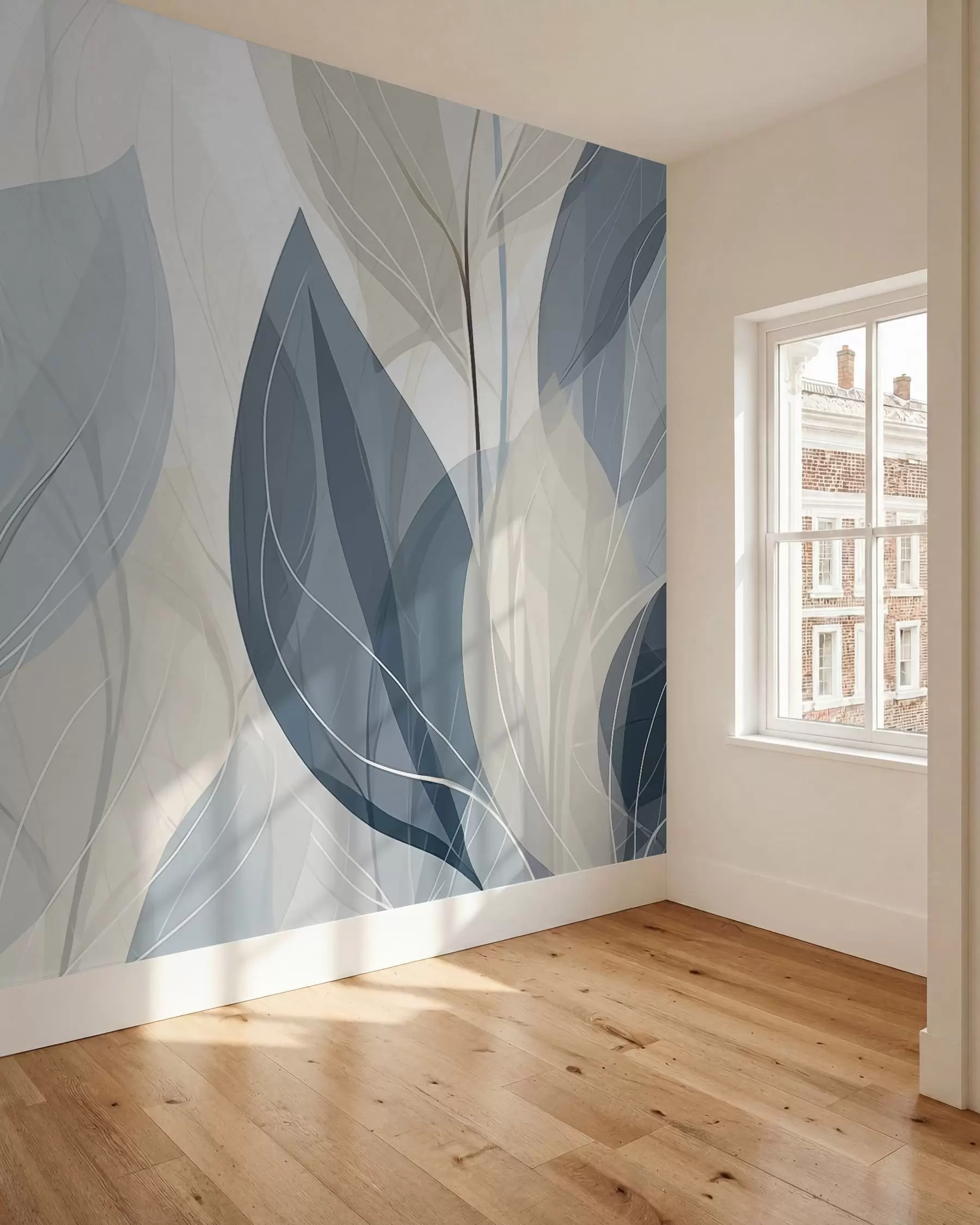 peintures murales Les feuilles murmurantes w09970