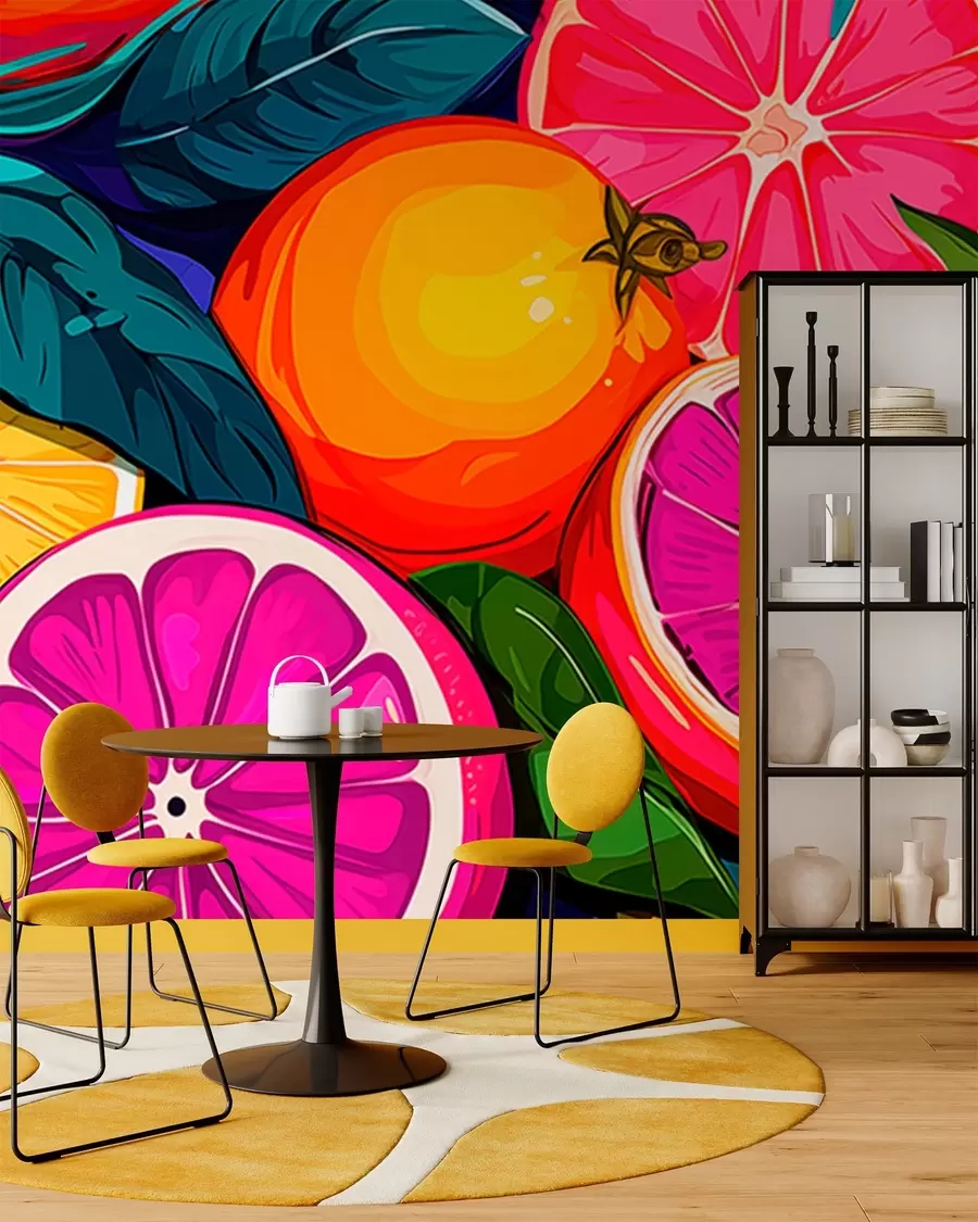 peintures murales Fruits, oranges, citrons w05761
