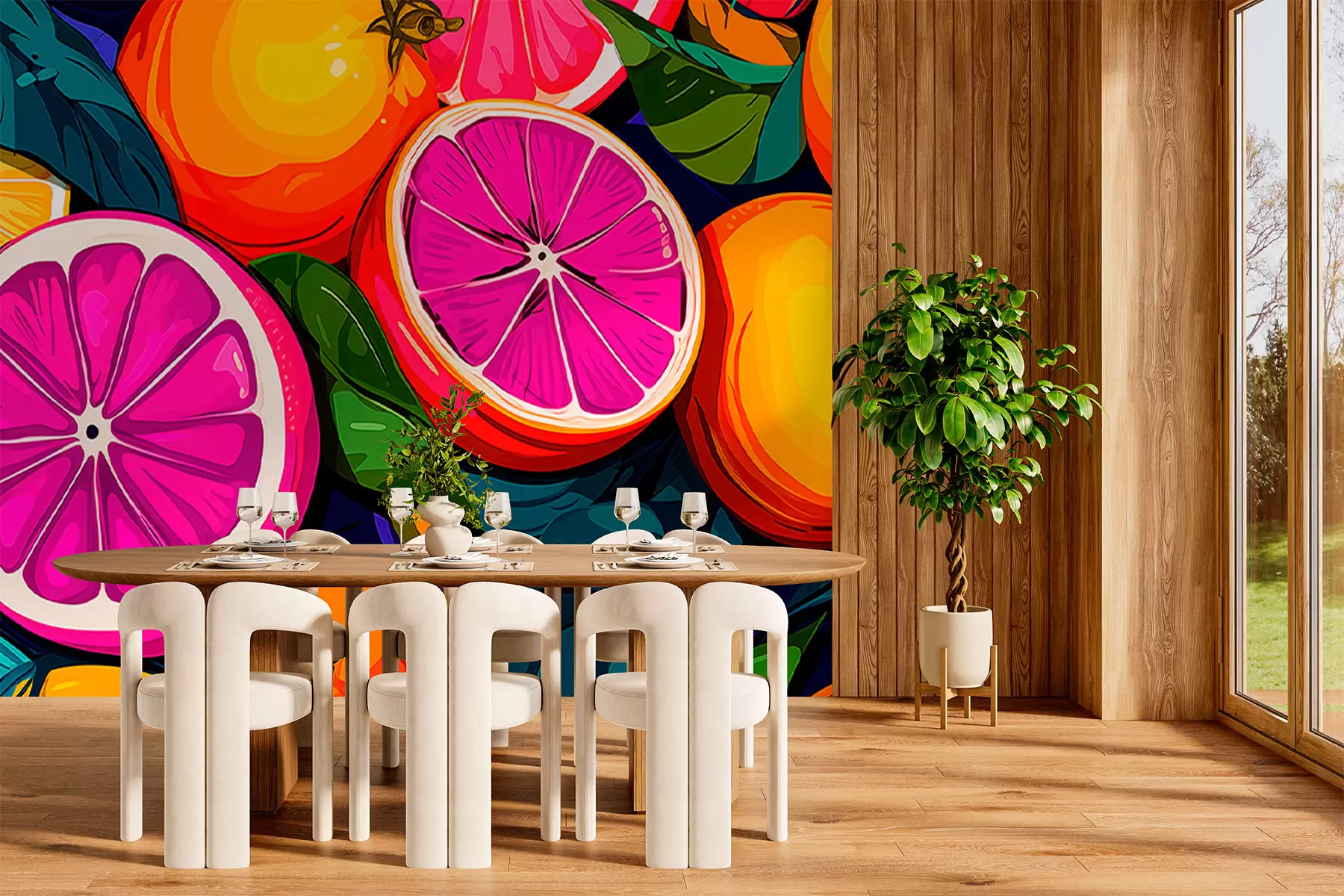 Wall Mural Photo Wallpaper Fruit, oranges, lemons w05761
