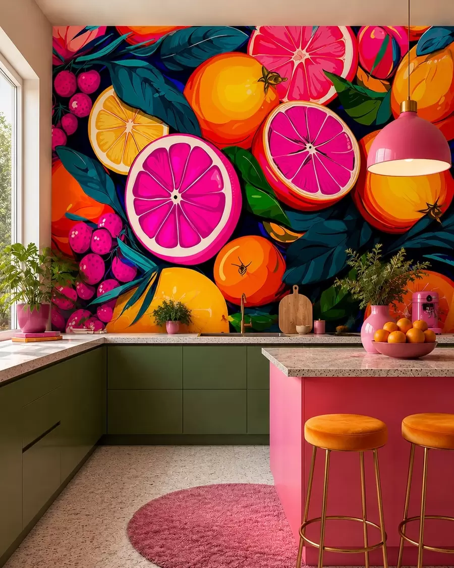 peintures murales Fruits, oranges, citrons w05761