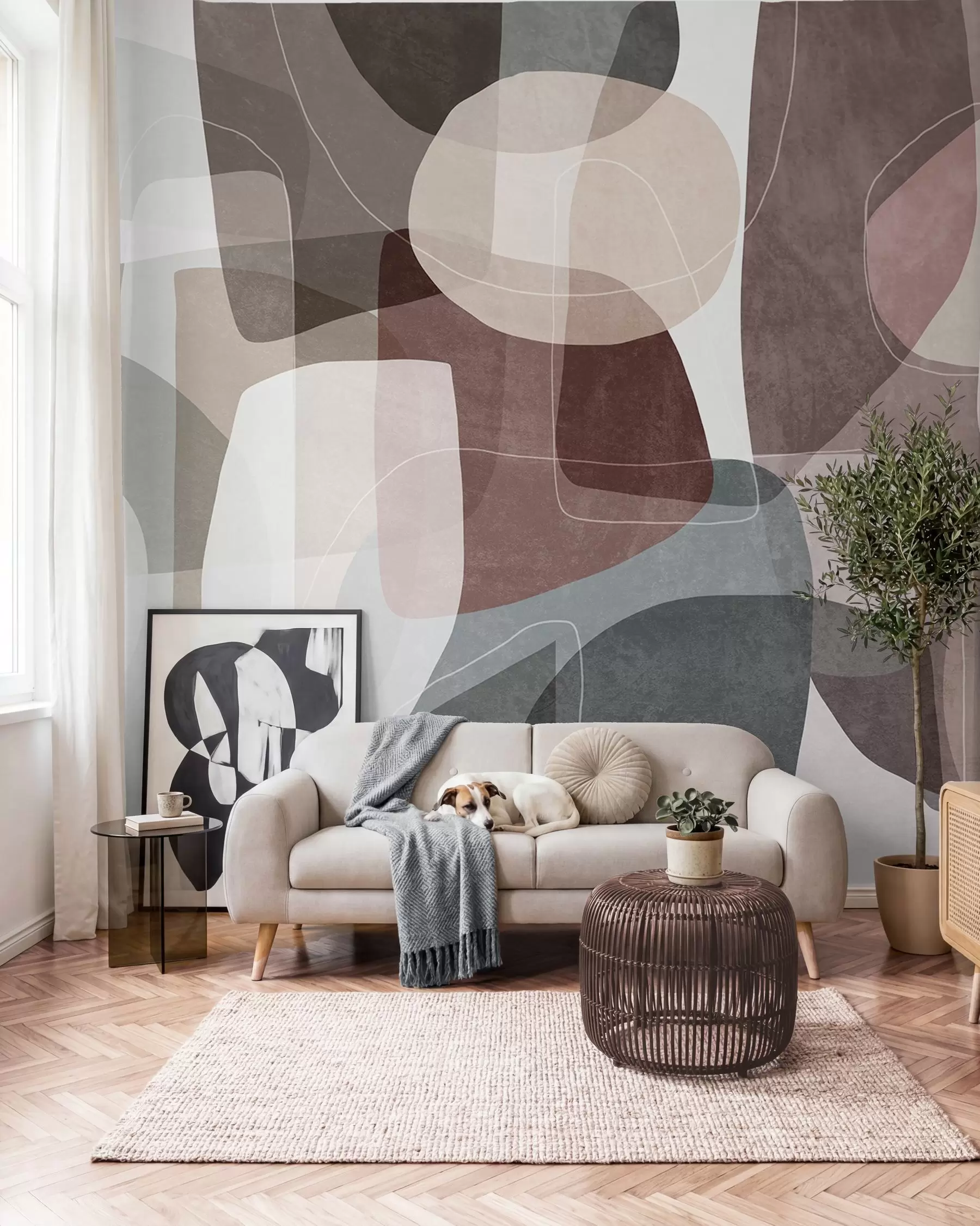 peintures murales Superpositions de tons terre w09942