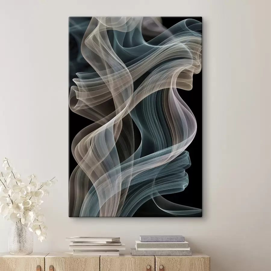 murales Un humo de colores se arremolina sobre un fondo oscuro s49862
