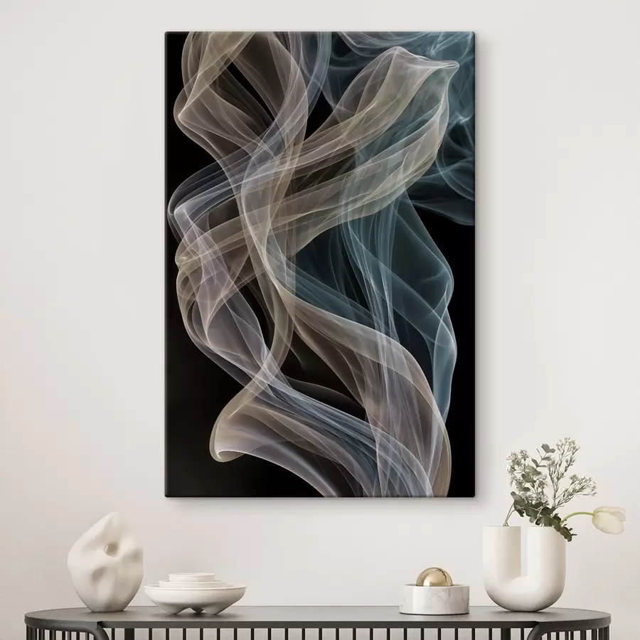 murales Un humo de colores se arremolina sobre un fondo oscuro s49861