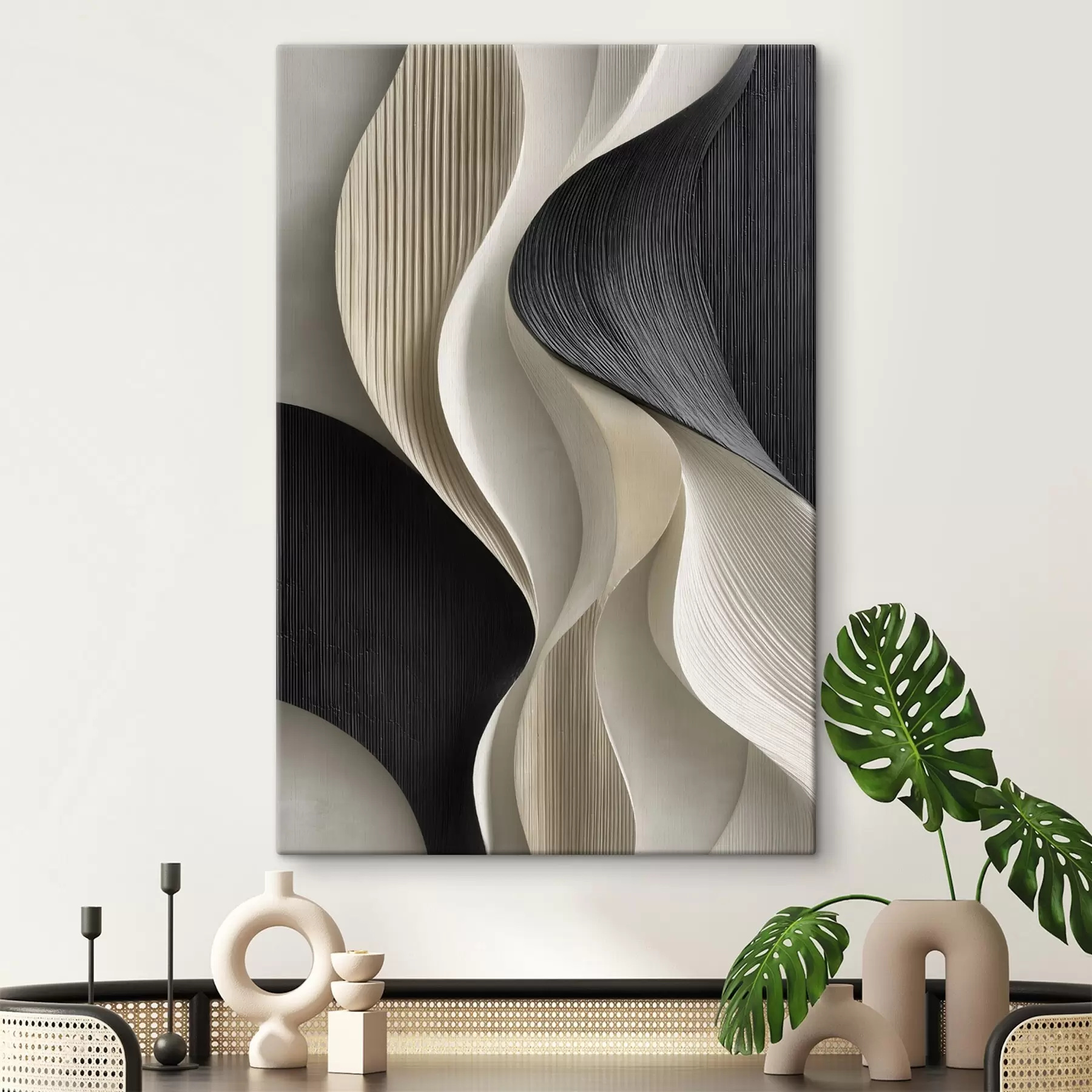 wall murals An imitation of architectural relief art; organic abstract geometry. s49875