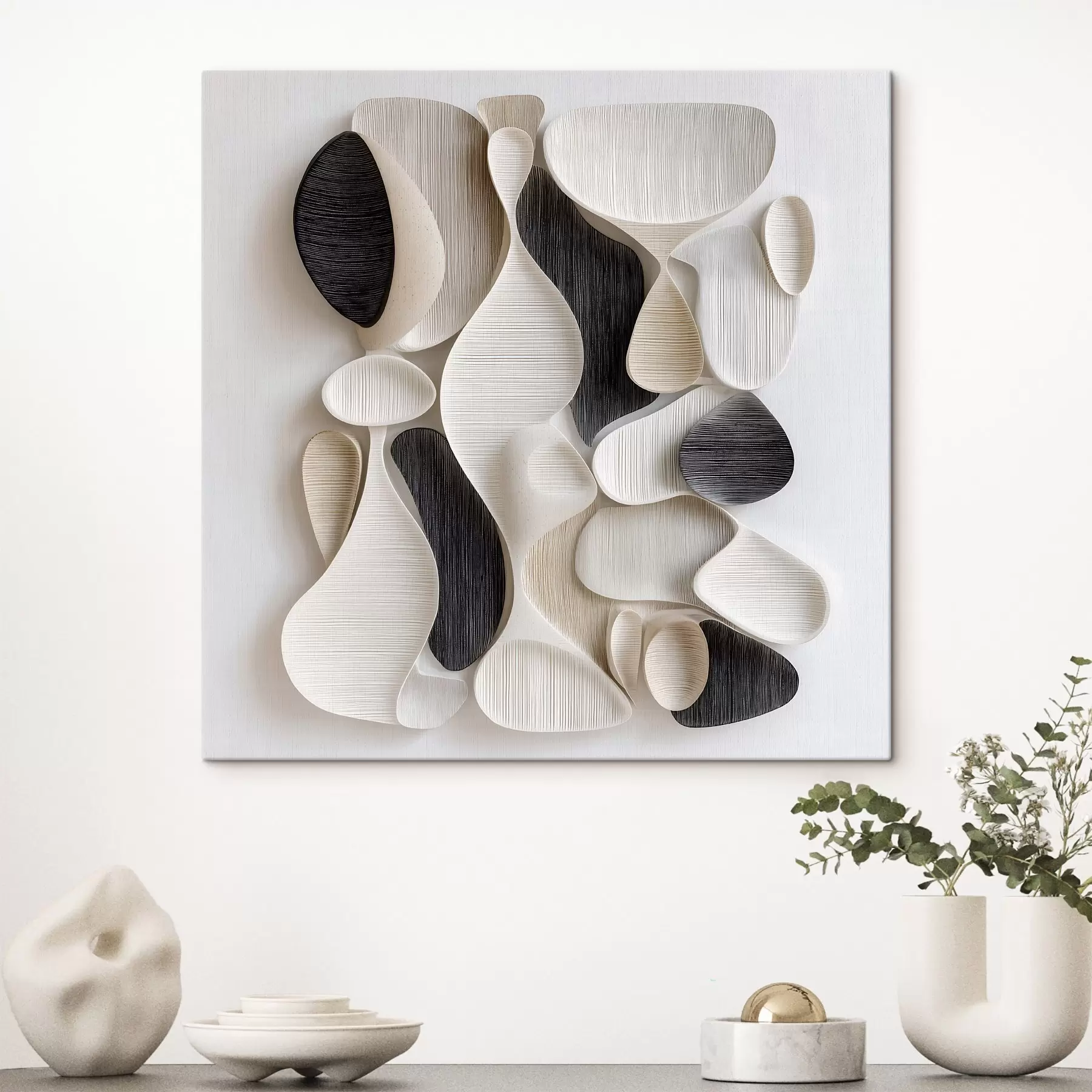 murales Una composición al estilo de un bajorrelieve arquitectónico moderno s49888