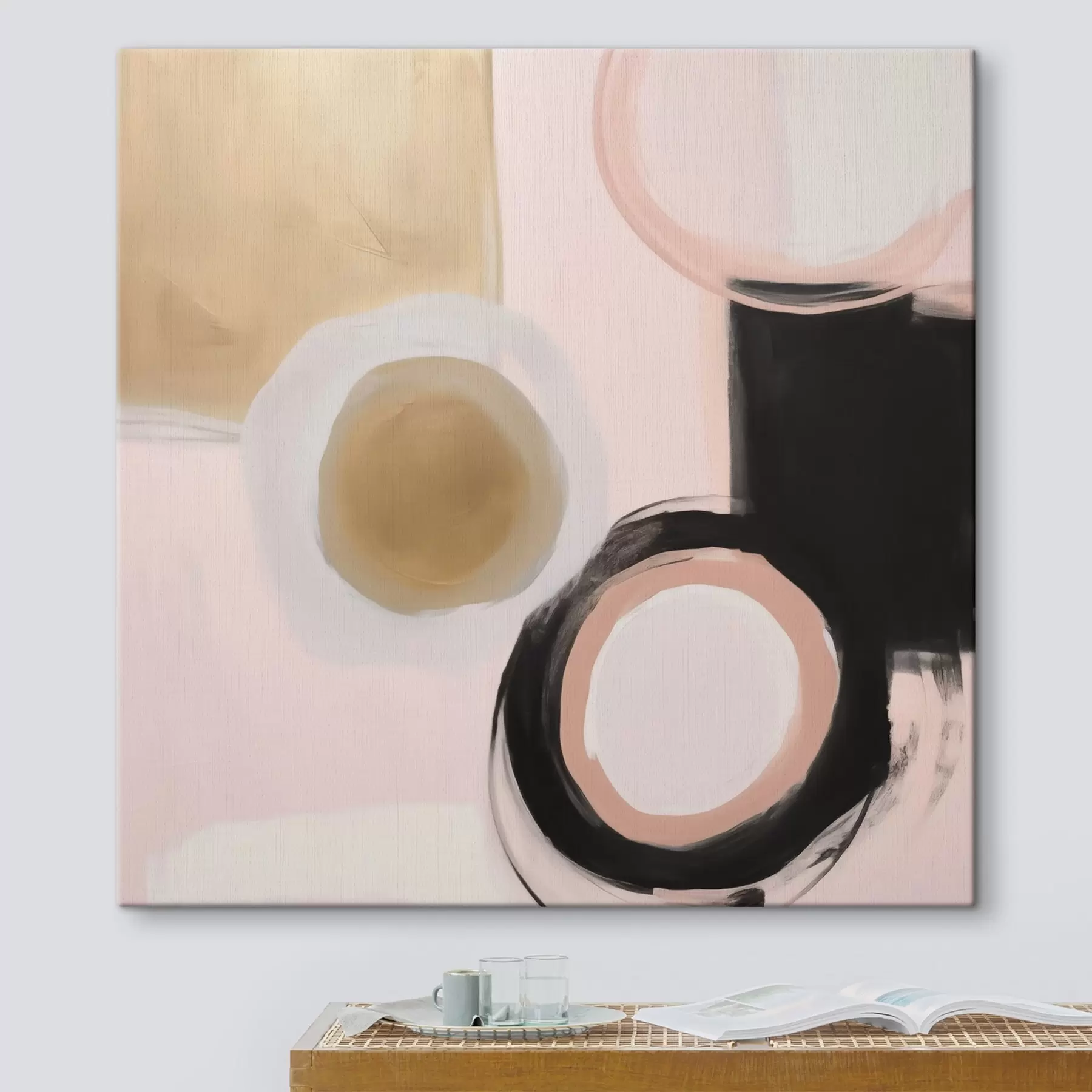 wall murals Abstract shapes, imitation of painting s49904
