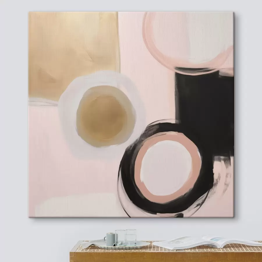 wall murals Abstract shapes, imitation of painting s49904