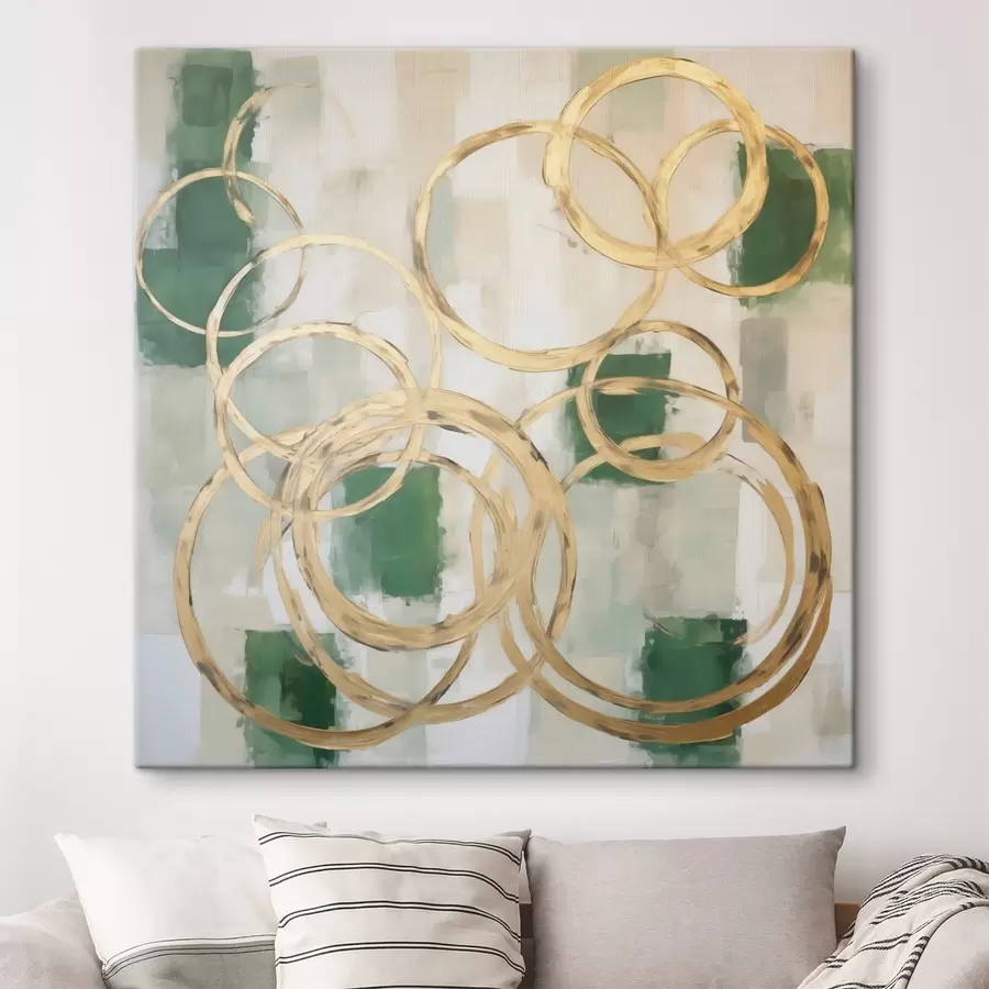 wall murals Abstract circles, imitation of painting s49908