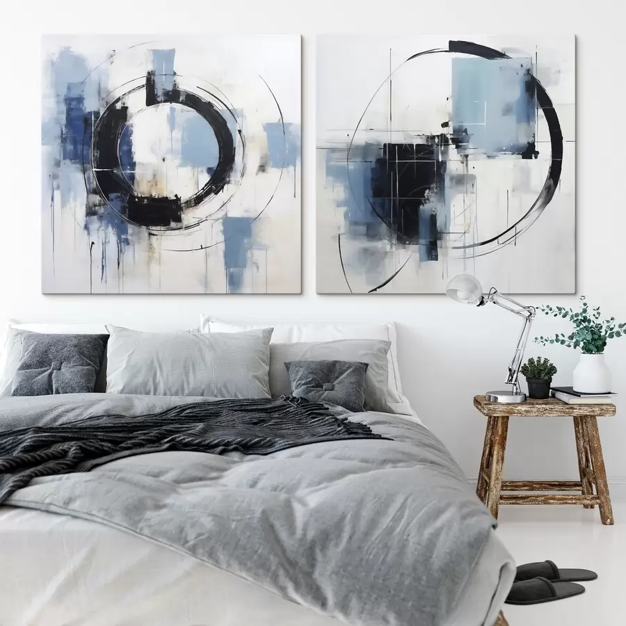 Wall Mural Photo Wallpaper Abstract composition with a circular pattern, imitation of painting m30733