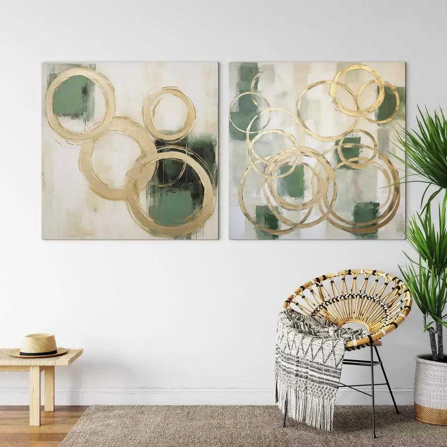 Wall Mural Photo Wallpaper Abstract circles, imitation of painting m30737