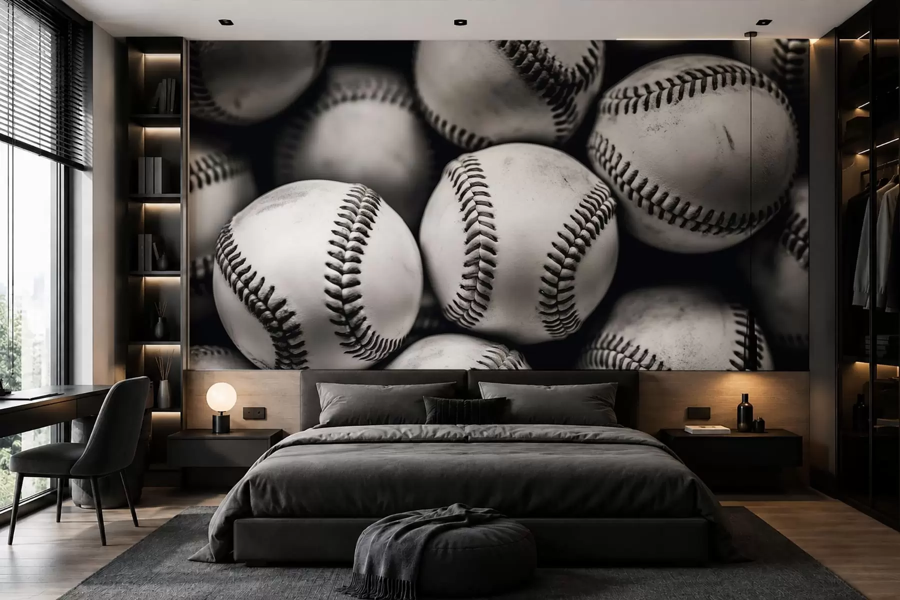 wall murals Baseball balls w09966