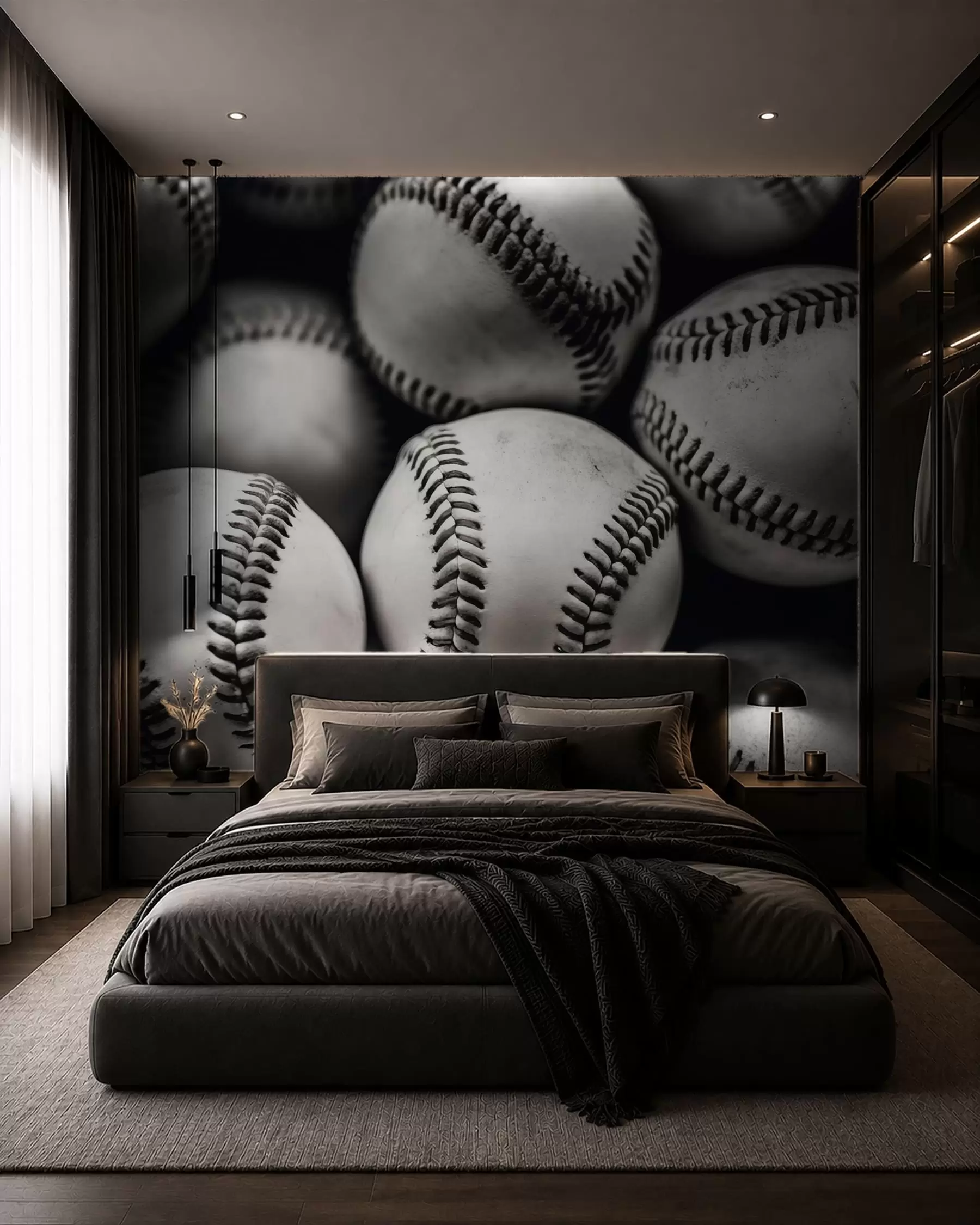 Wall Mural Photo Wallpaper Baseball balls w09966