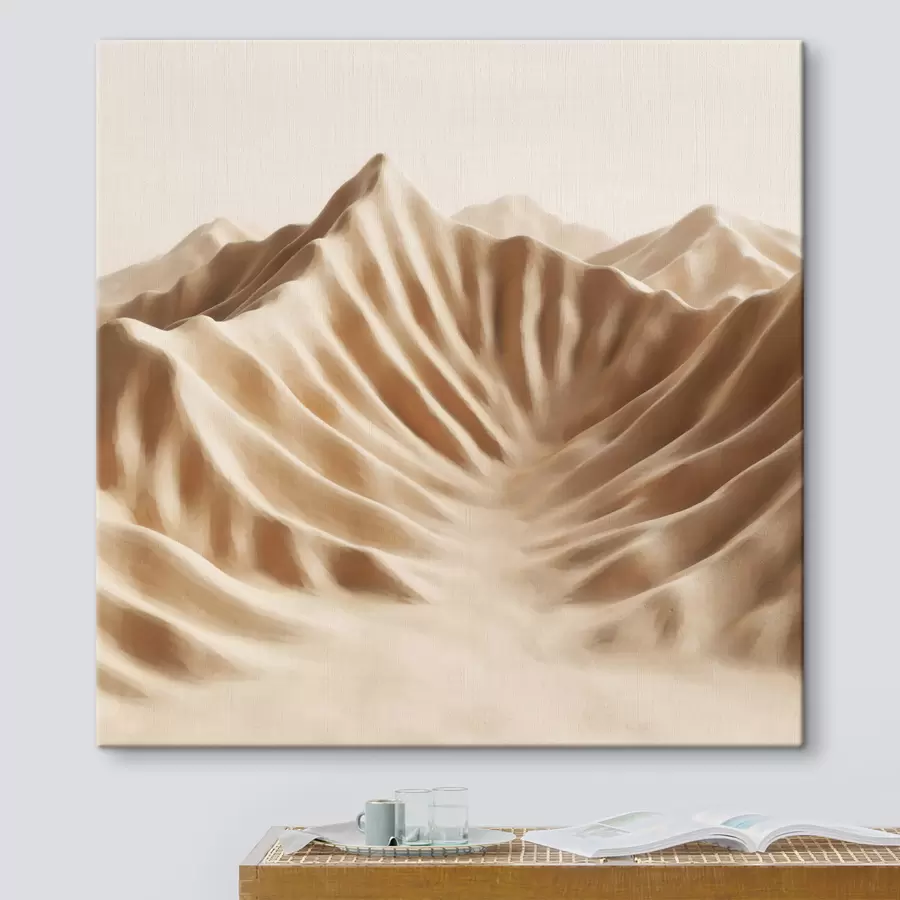 murales Dunas decorativas con textura en una gama de tonos beige, al estilo del arte contemporáneo s49728