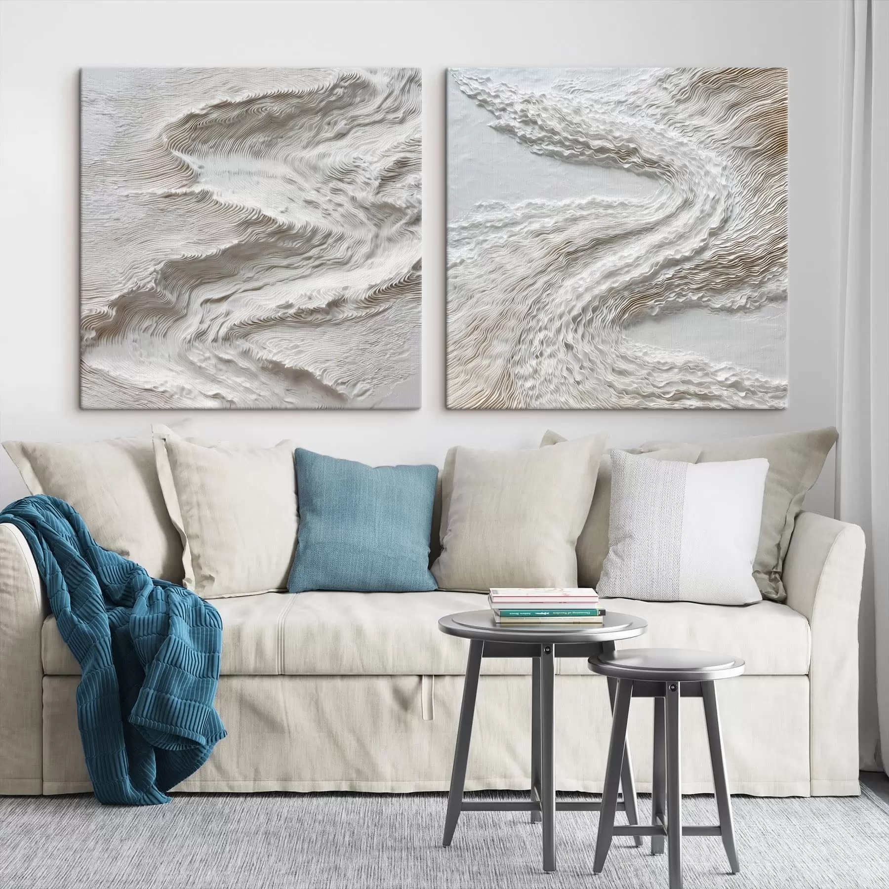 wall murals Textured relief with fine contour lines in contemporary art style m30652
