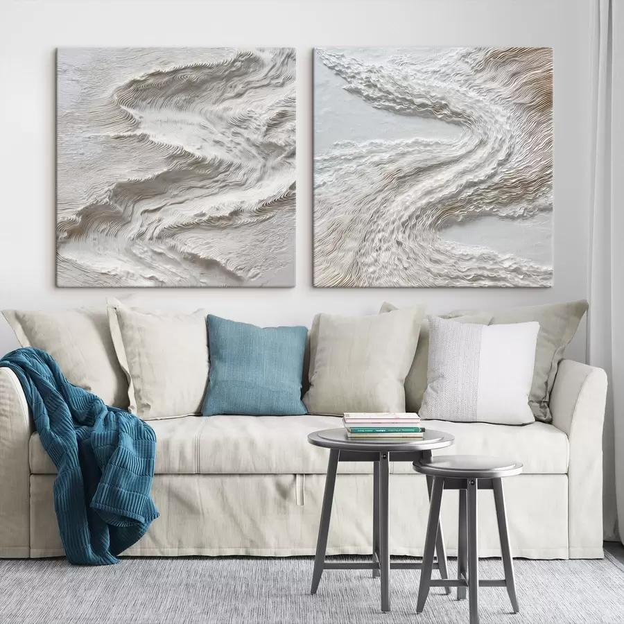 murales Relieve texturizado con finas líneas de contorno en estilo de arte contemporáneo m30652