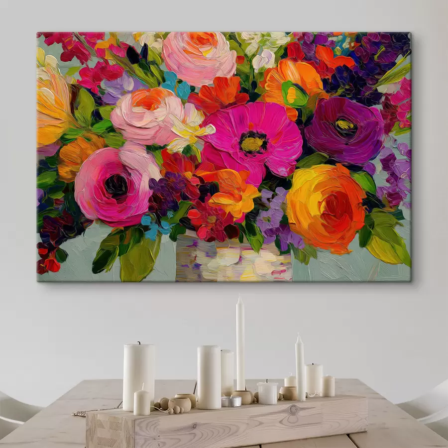 wall murals A vibrant bouquet of flowers s50039
