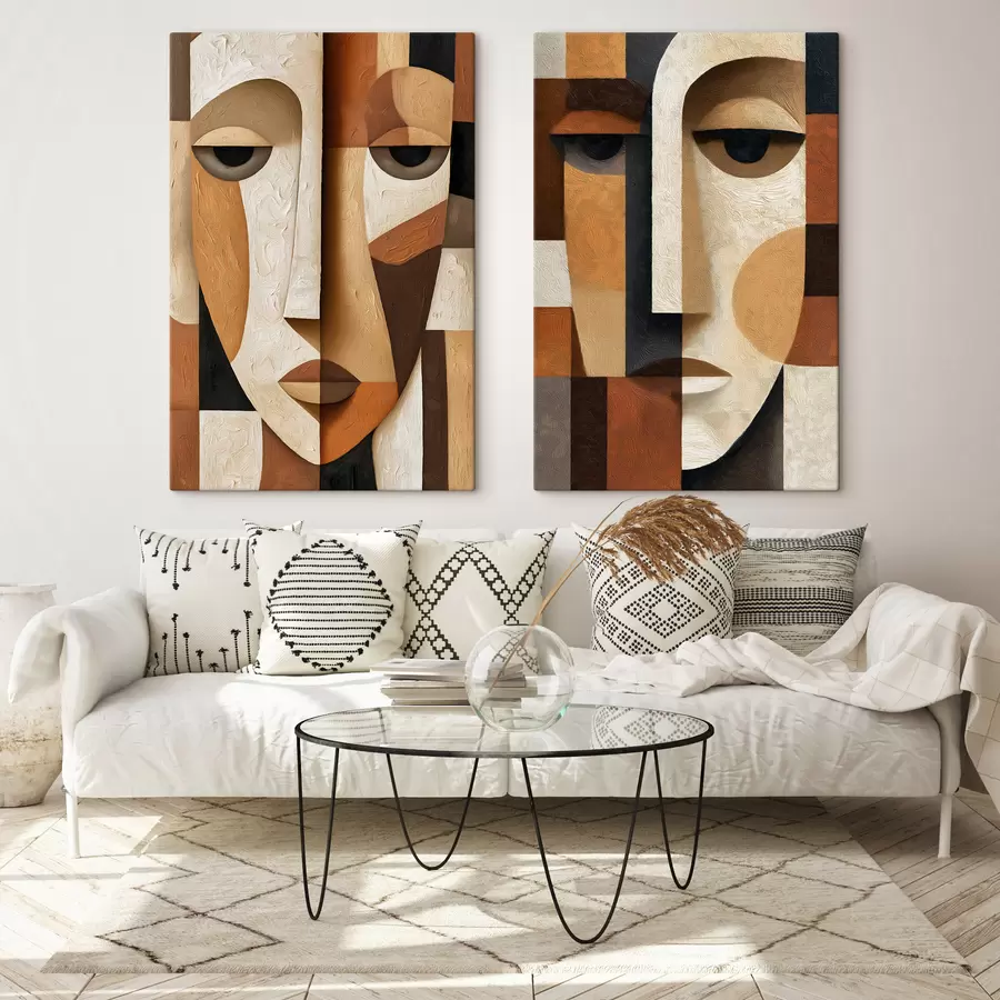 Wall Mural Photo Wallpaper Abstract faces m30789