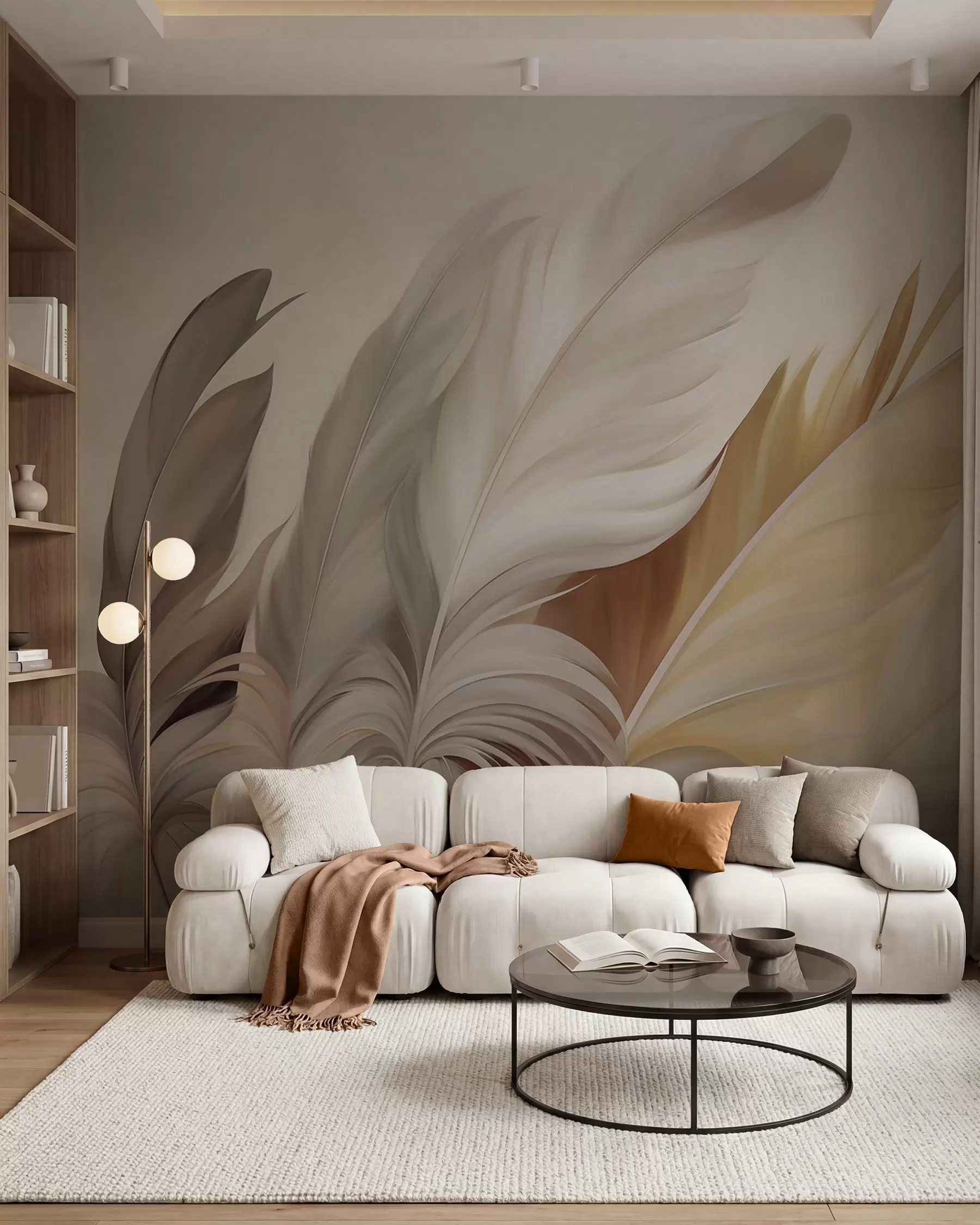 peintures murales Plumes abstraites w05789