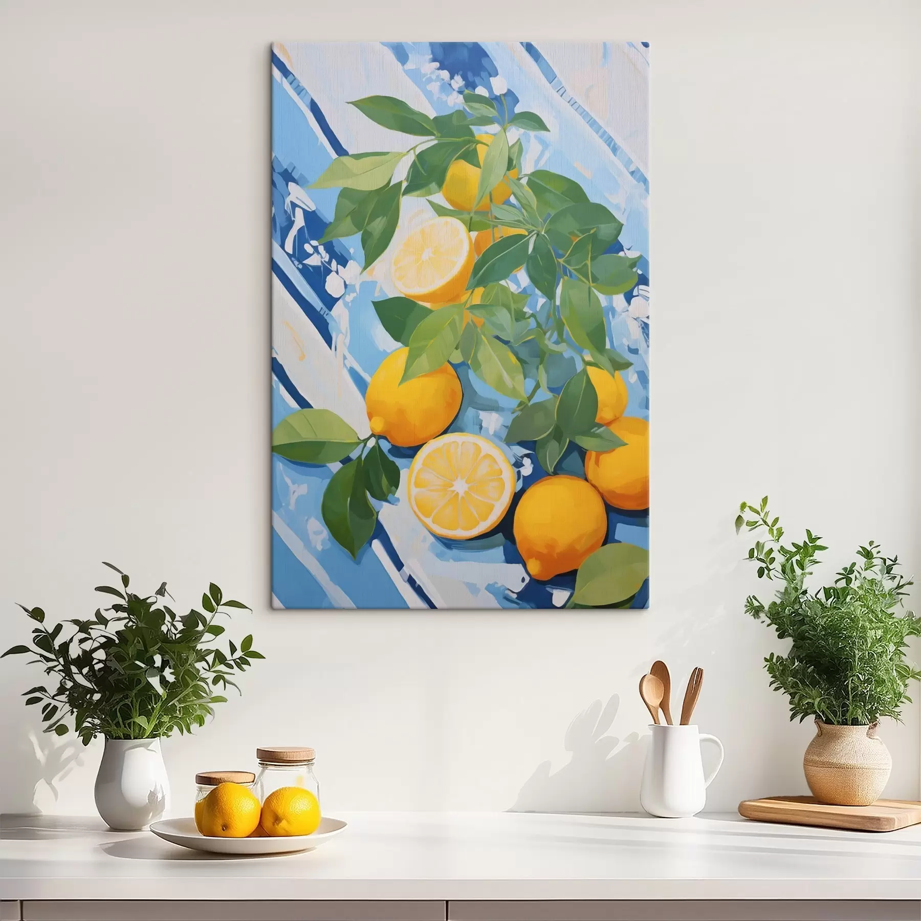 wall murals Lemons, imitation painting s50066