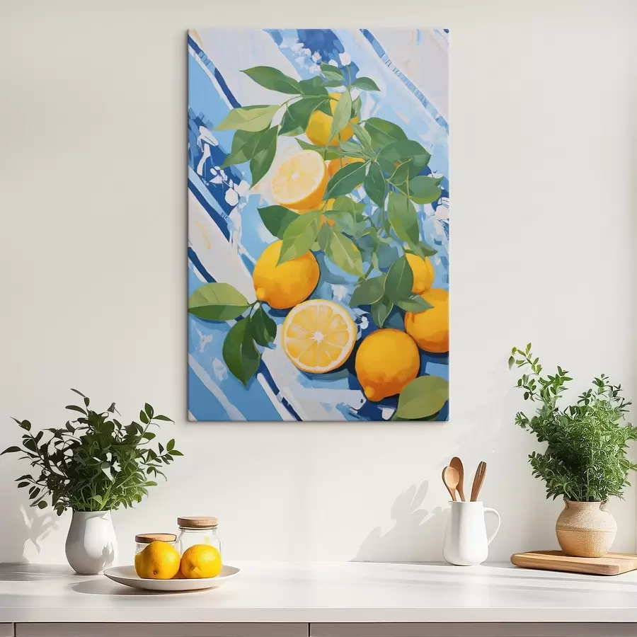 wall murals Lemons, imitation painting s50066