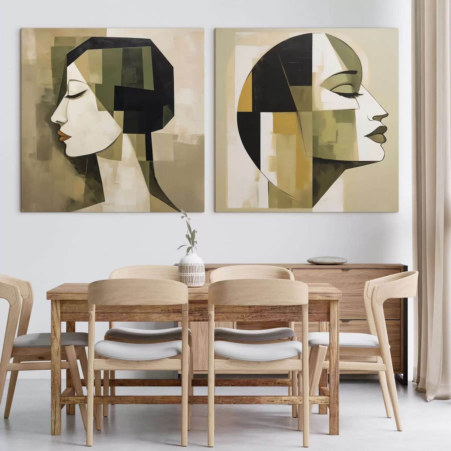murales Retrato abstracto moderno m30774