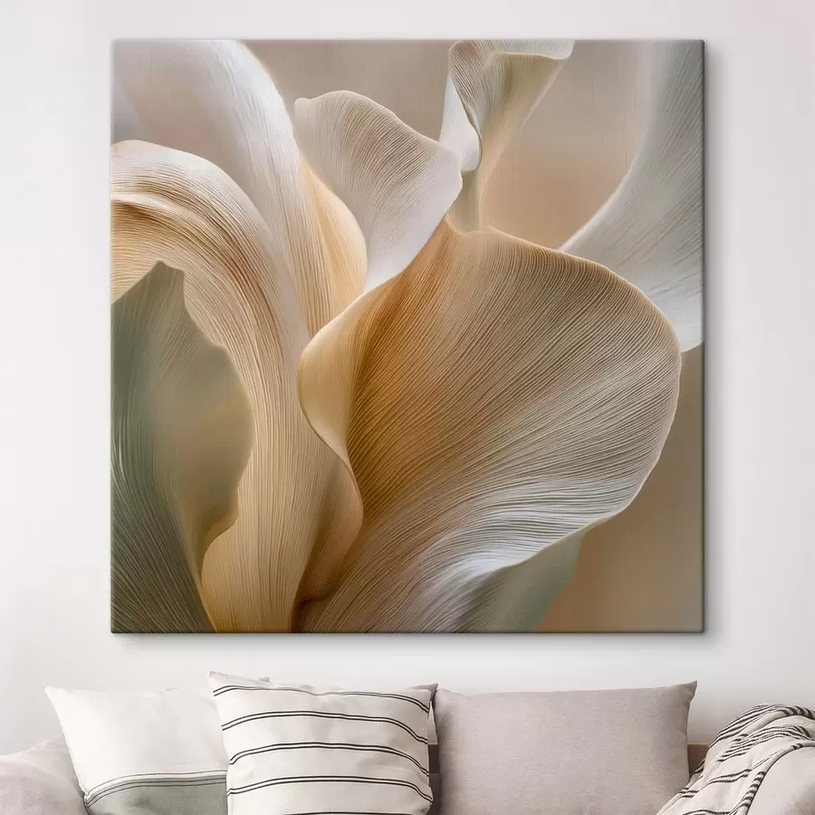 wall murals Abstract Flowing Petals in Light Tones s49948