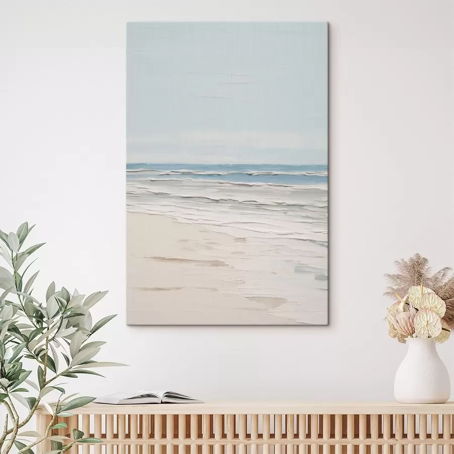 wall murals Minimalist Seashore in Light Tones s49951
